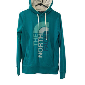 The North Face Hoodie Womens Small Green Fleece Long Sleeve